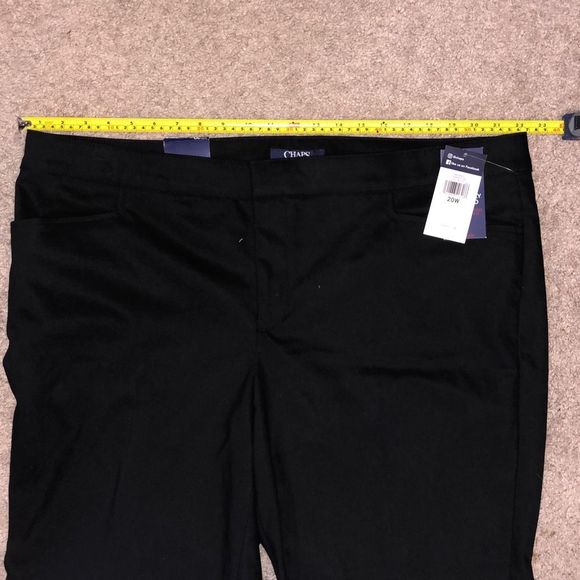 Chaps NWT Perfectly Polished Super Stretch Icon Polo Black Pants, Sz 20W, MP $65 - Picture 8 of 10